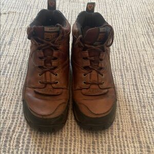 Ariat Brown and Black Outdoor Boots with Rugged Soles